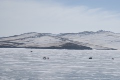 Traffic on the Baikal ice
