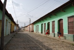 A typical street in much of Cuba