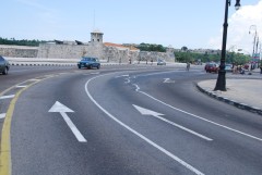 The original road marking in Havana
