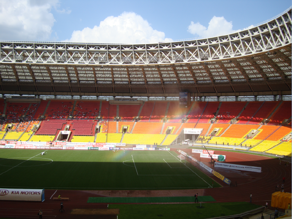 Rainbow over the Luzhniki arena