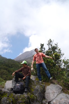 Climbing Mount Merapi. Me and Superman