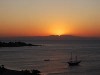Greece, Rhodes, August-September 2015. Sea view, sunrise