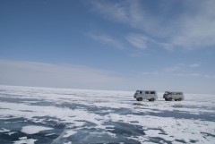 Bukhankas on the ice of Baikal