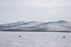 Traffic on Baikal ice