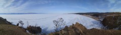 View of snow-covered Baikal