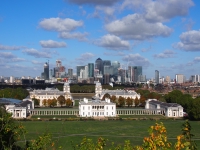 London. September 2018. View of London from Greenwich Observatory