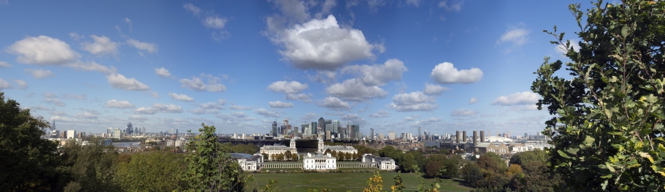 Panorama of London from Greenwich Observatory