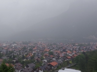 Garmish-Partenkirchen, Mittenwald, Innsbruck. May-June 2022 2022. View of the Mittenwald in the clouds