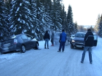 Новый год 2008 (Норвегия, Швеция, Дания). Небольшое ДТП недалеко от Нодсетера