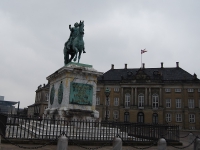 Новый год 2008 (Норвегия, Швеция, Дания). Памятник королю Фредерику V на площади у дворца Амалиенборг