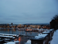 Новый год 2008 (Норвегия, Швеция, Дания). Вид на Осло из замка Акерхус