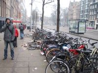 Новый Год 2009 (Амстердам). Парковка для великов