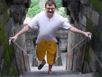 Thailand, Indonesia, Singapore (winter 2010). I am in Borobudur
