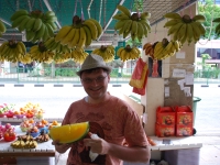 Thailand, Indonesia, Singapore (winter 2010). Me and the yellow watermelon