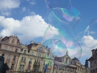 Чехия 2014. Прага, мыльные пузыри на Староместской площади