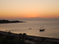 Greece, Rhodes, August-September 2015. Sea view, sunrise