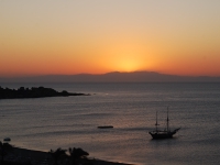 Greece, Rhodes, August-September 2015. Sea view, sunrise