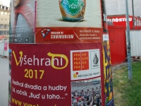 Prague, May 2017. Advertisement for the Museum of Communism