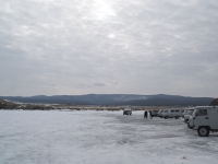 Baikal, Olkhon island, Хужир. March 2018. Bukhankas on Baikal ice