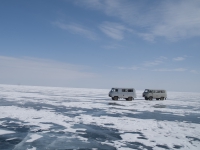 Baikal, Olkhon island, Хужир. March 2018. Bukhankas on the ice of Baikal