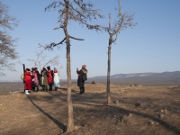 Baikal, Olkhon island, Хужир. March 2018. Ubiquitous Chinese tourists
