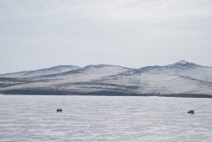 Traffic on Baikal ice