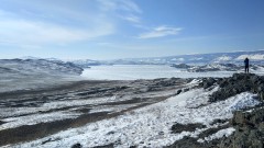 View of frozen Baikal
