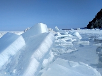 Baikal, Olkhon island, Хужир. March 2018. Baikal ice