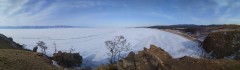 View of snow-covered Baikal