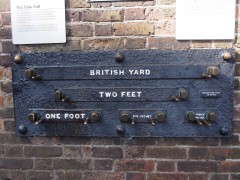 Plate with British imperial units at Greenwich Observatory