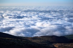Над облаками. Высота примерно 2400 метров на уровнем моря