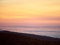 Tenerife. Sunset at the observatory