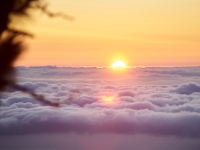 Tenerife. The ocean under a blanket of clouds